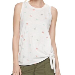 SONOMA Goods for Life Tie women Front Tank  white XS